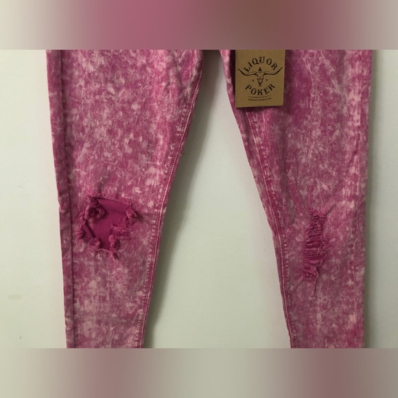 LIQUOR N POKER pink pencil jeans - Picture 4 of 5